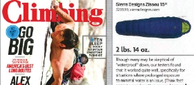 Climbing Magazine - Dwrdown Designs Zissou 15 Sleeping Bag